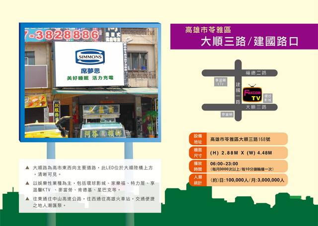 高雄市苓雅區大順三路/建國路(環球影城)